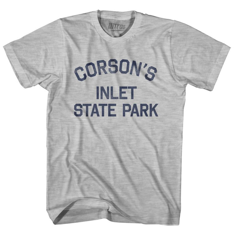 New Jersey Corson's Inlet State Park Adult Cotton Vintage T-Shirt - Grey Heather
