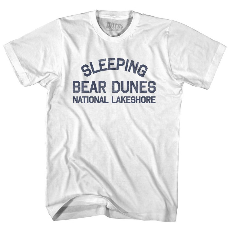 Michigan Sleeping Bear Dunes National Lakeshore Adult Cotton Vintage T-shirt - White
