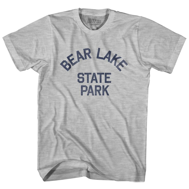 Idaho Bear Lake State Park Adult Cotton Vintage T-Shirt - Grey Heather