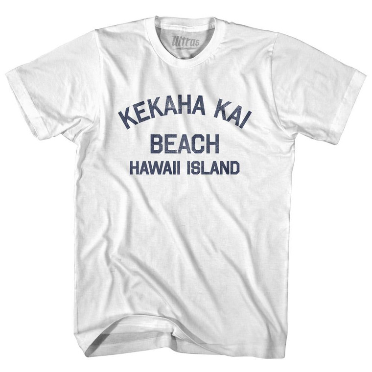 Hawaii Kekaha Kai Beach Hawaii Island Adult Cotton Vintage T-shirt - White