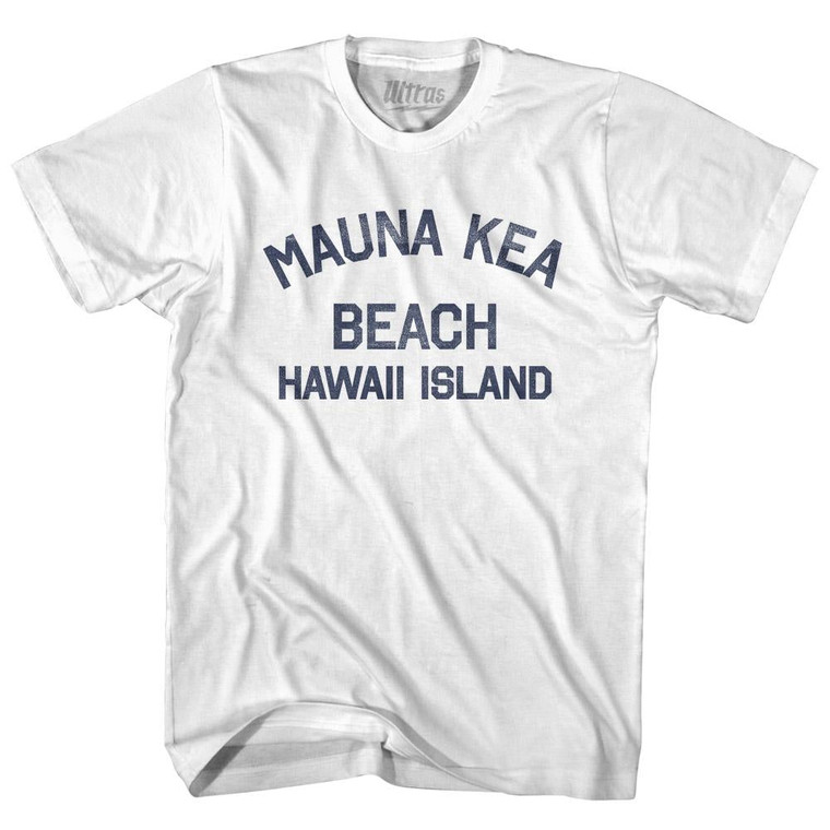 Hawaii Mauna Kea Beach Hawaii Island Adult Cotton Vintage T-shirt - White