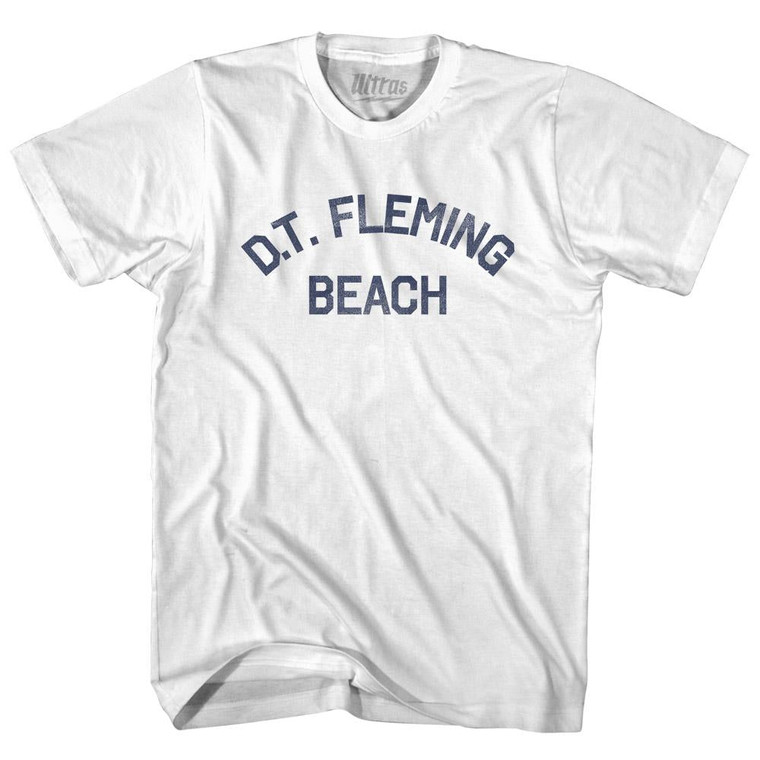 D.T.Fleming Beach Adult Cotton Vintage T-shirt - White