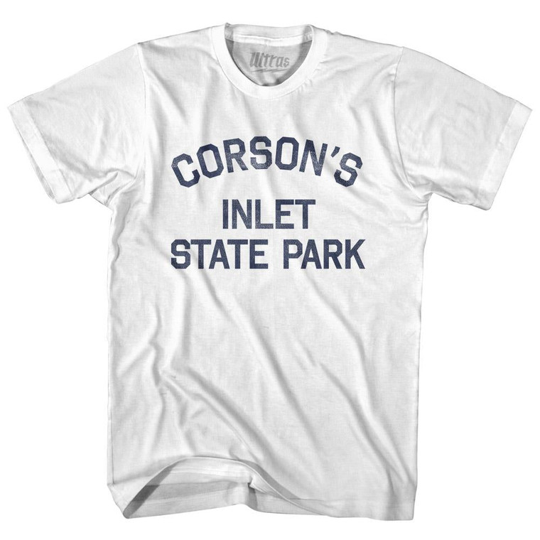 New Jersey Corson's Inlet State Park Womens Cotton Junior Cut Vintage T-shirt - White