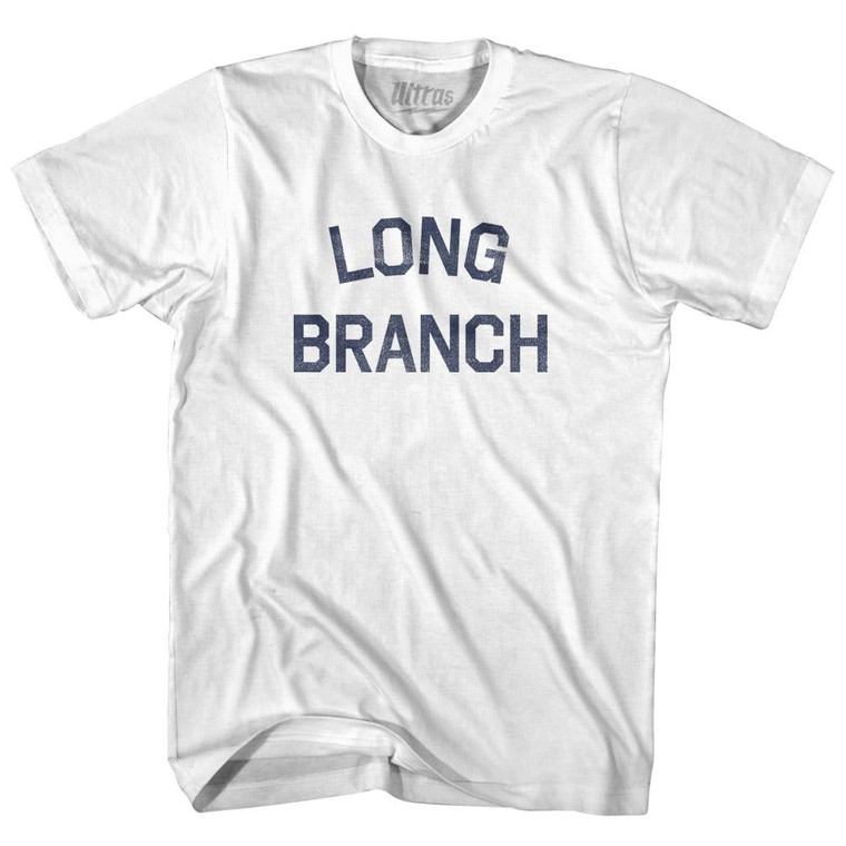 New Jersey Long Branch Womens Cotton Junior Cut Vintage T-shirt - White