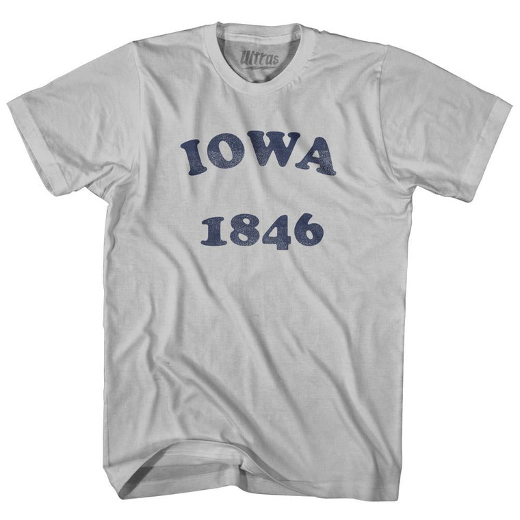 Iowa State 1846 Adult Cotton Vintage T-Shirt - Cool Grey