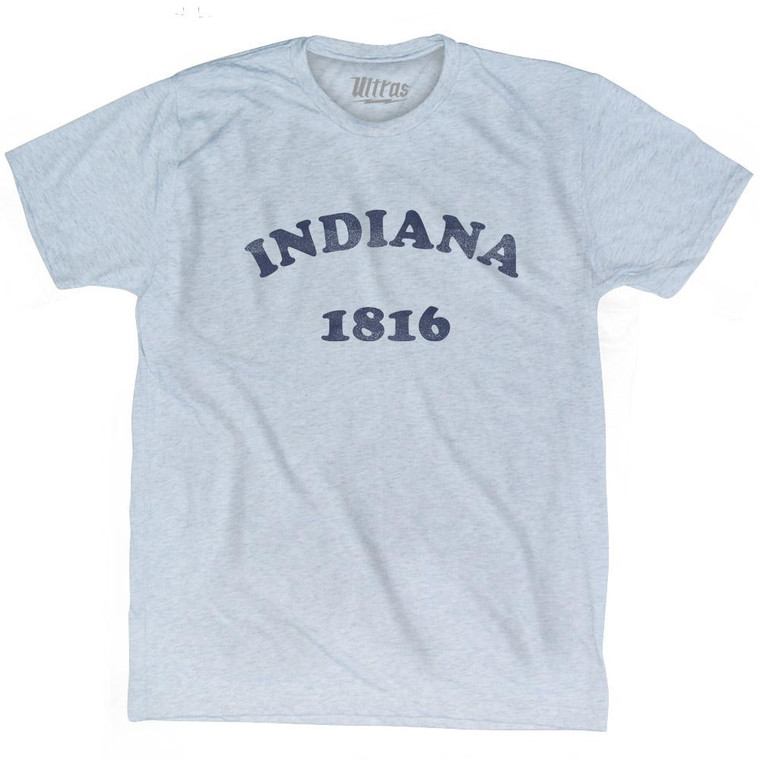 Indiana State 1816 Adult Tri-Blend Vintage T-Shirt - Athletic White