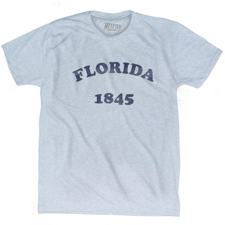 Florida State 1845 Adult Tri-Blend Vintage T-Shirt - Athletic White