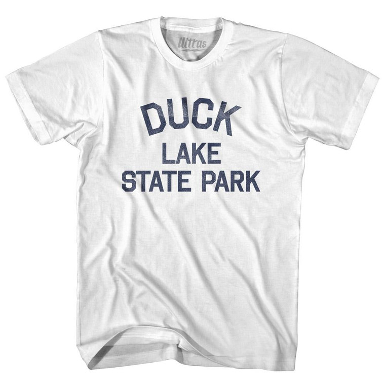 Michigan Duck Lake State Park Womens Cotton Junior Cut Vintage T-shirt - White