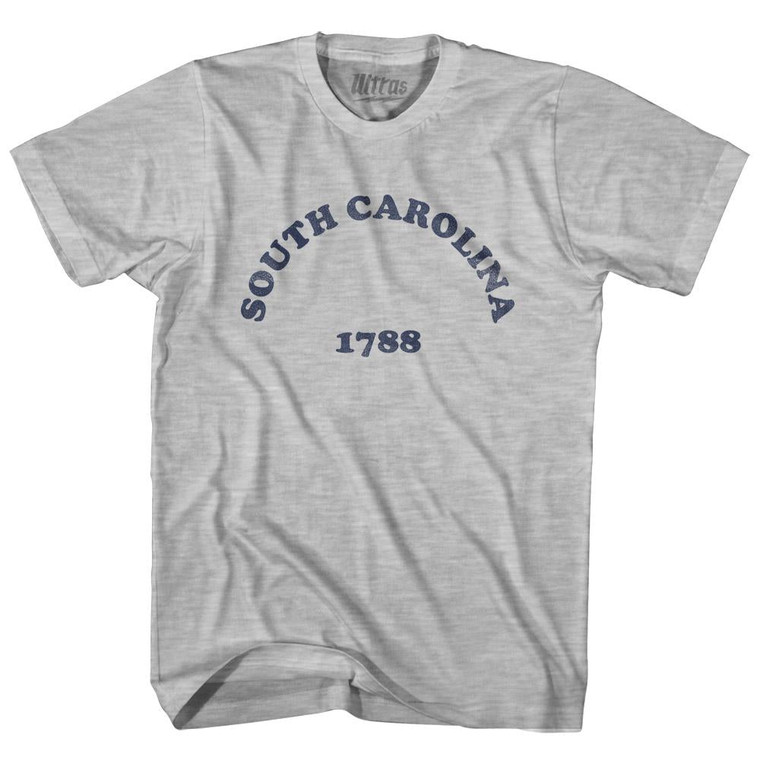 South Carolina State 1788 Youth Cotton Vintage T-Shirt - Grey Heather