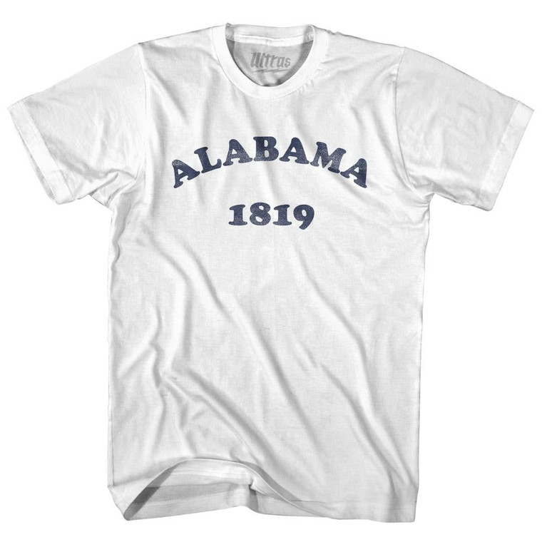 Alabama State 1819 Youth Cotton Text T-shirt - White