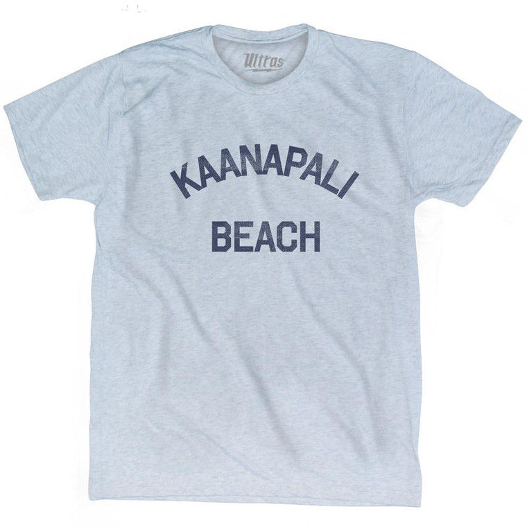 Hawaii Kaanapali Beach Adult Tri-Blend Vintage T-Shirt - Athletic White