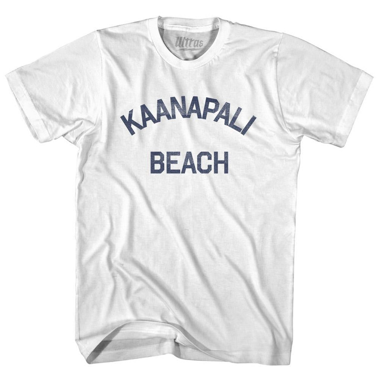 Hawaii Kaanapali Beach Womens Cotton Junior Cut Vintage T-shirt - White