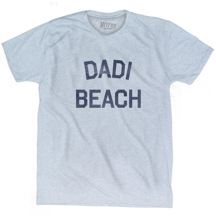 Guam Dadi Beach Adult Tri-Blend Vintage T-Shirt - Athletic White