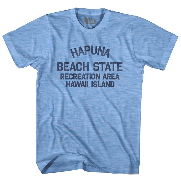 Hawaii Hapuna Beach State Recreation Area Hawaii Island Adult Tri-Blend Vintage T-Shirt - Athletic Blue