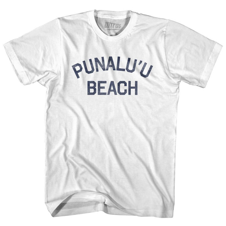 Hawaii Punalu'u Beach Womens Cotton Junior Cut Vintage T-shirt - White