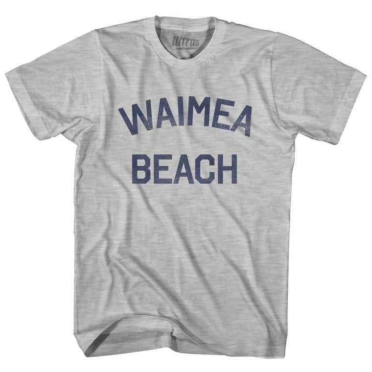 Hawaii Waimea Beach Womens Cotton Junior Cut Vintage T-Shirt - Grey Heather