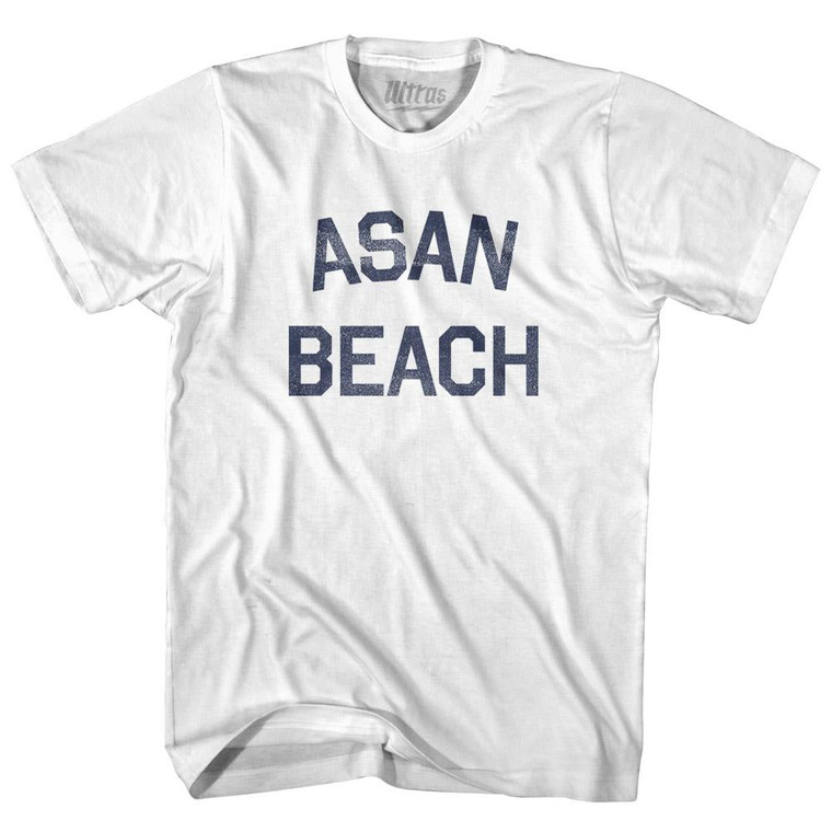 Guam Asan Beach Womens Cotton Junior Cut Vintage T-shirt - White