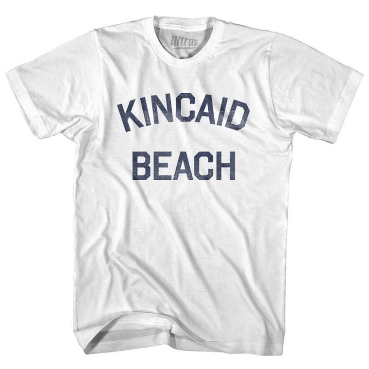 Alaska Kincaid Beach Womens Cotton Junior Cut Text T-shirt - White