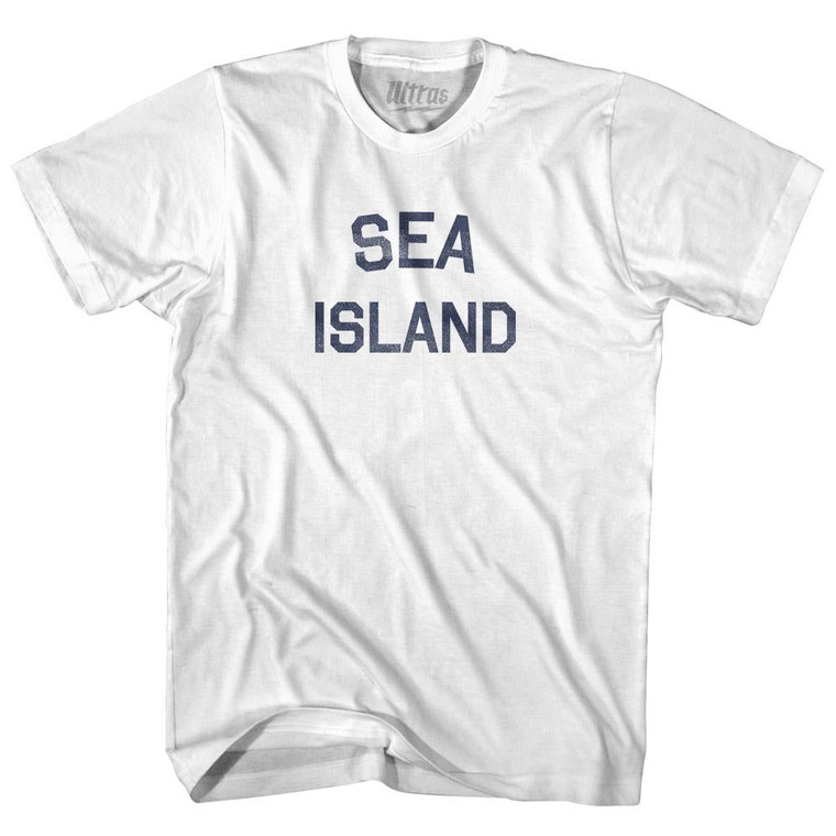 Georgia Sea Island Womens Cotton Junior Cut Vintage T-shirt - White