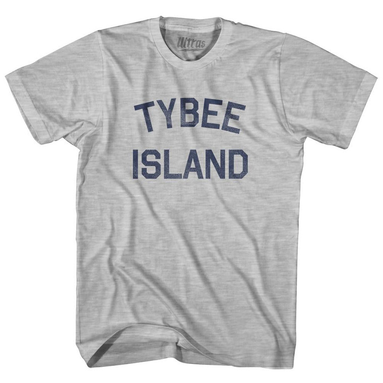Georgia Tybee Island Adult Cotton Vintage T-Shirt - Grey Heather