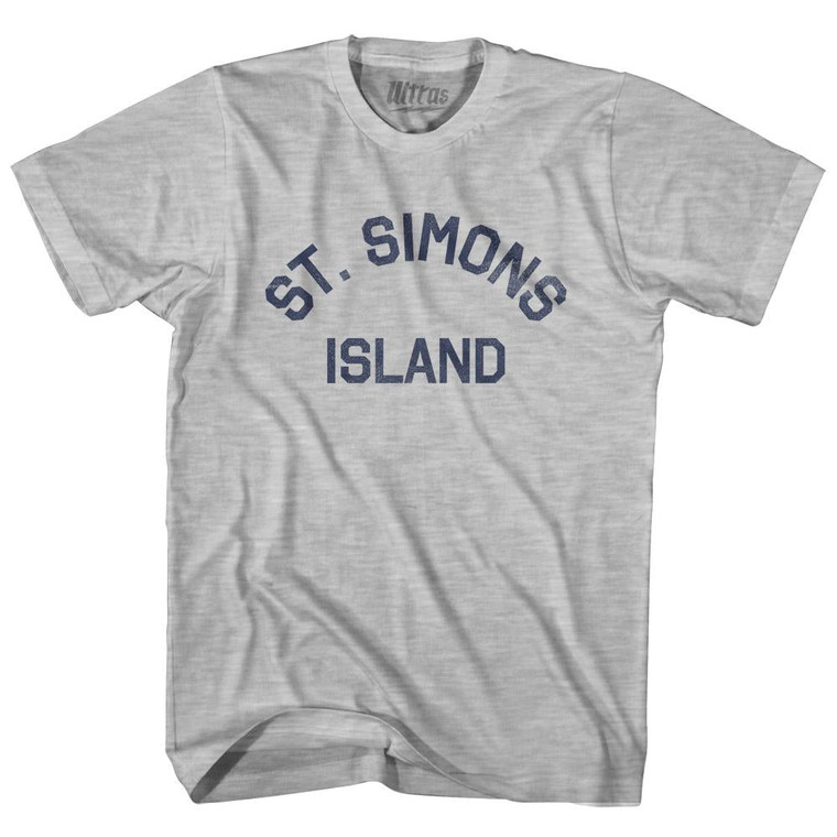 Georgia St. Simons Island Adult Cotton Vintage T-Shirt - Grey Heather