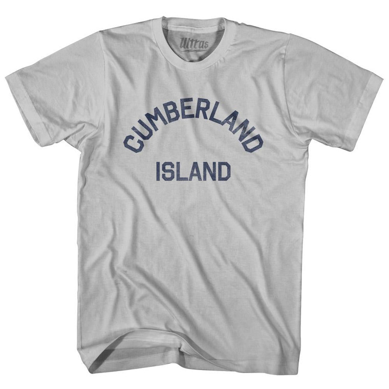 Georgia Cumberland Island Adult Cotton Vintage T-Shirt - Cool Grey