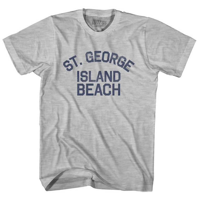 Florida St. George Island Beach Womens Cotton Junior Cut Vintage T-Shirt - Grey Heather