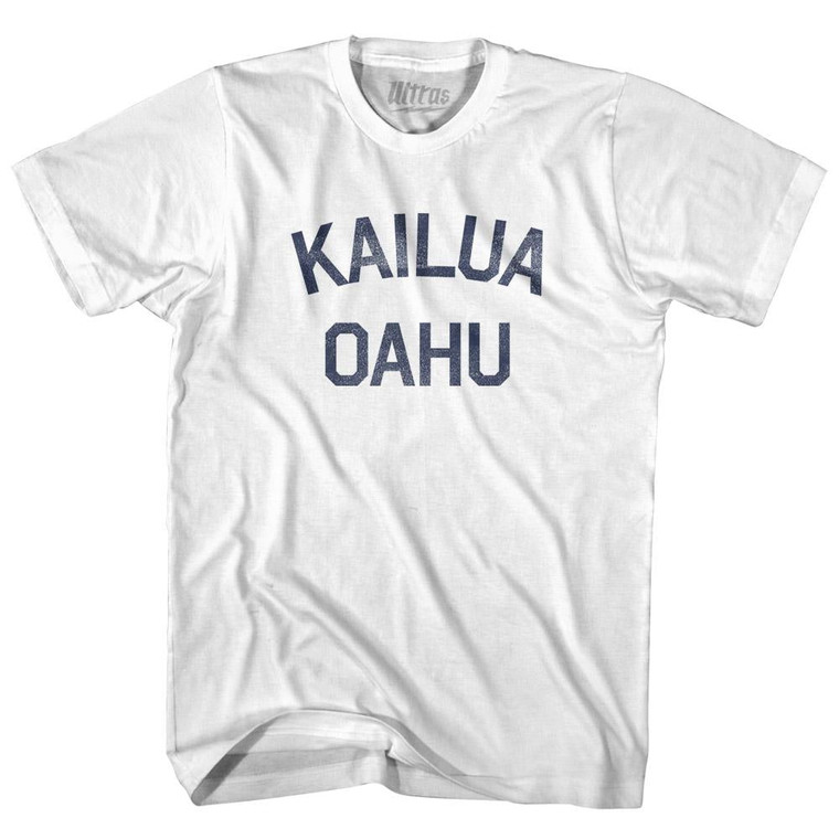 Hawaii Kailua Oahu Youth Cotton Vintage T-shirt - White