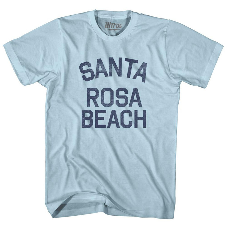 Florida Santa Rosa Beach Adult Cotton Vintage T-Shirt - Light Blue