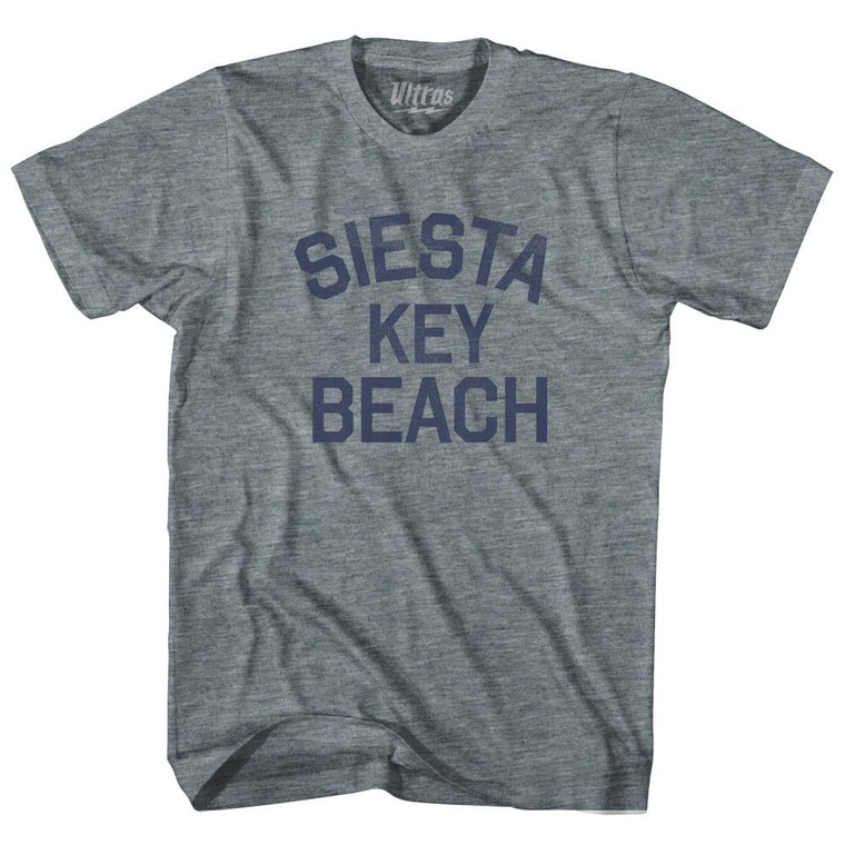 Florida Siesta Key Beach Youth Tri-Blend Vintage T-shirt - Athletic Grey