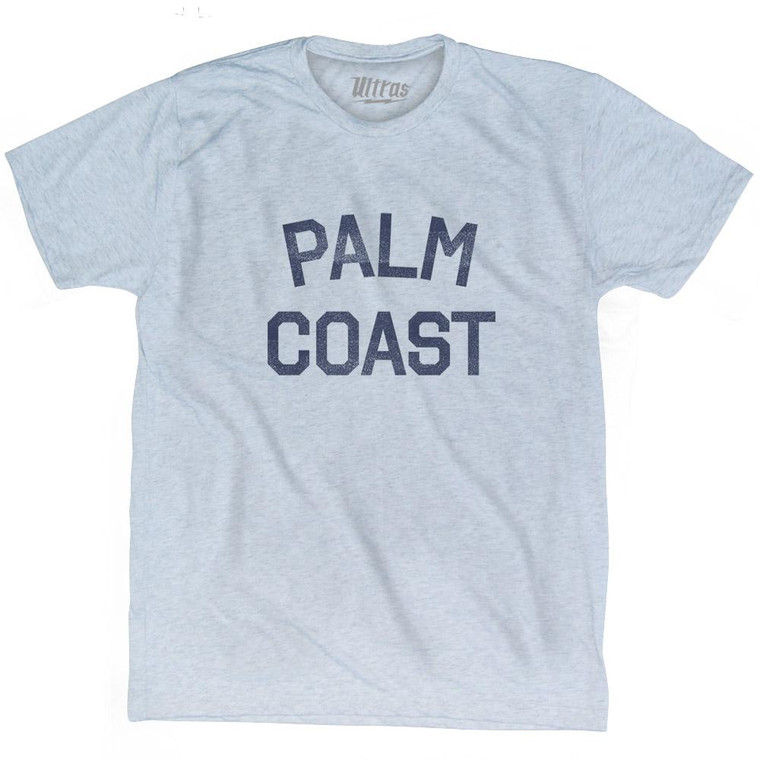 Florida Palm Coast Adult Tri-Blend Vintage T-Shirt - Athletic White