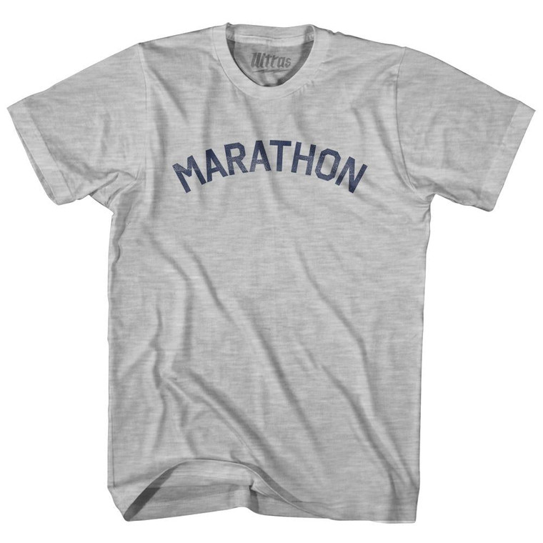 Florida Marathon Womens Cotton Junior Cut Vintage T-Shirt - Grey Heather