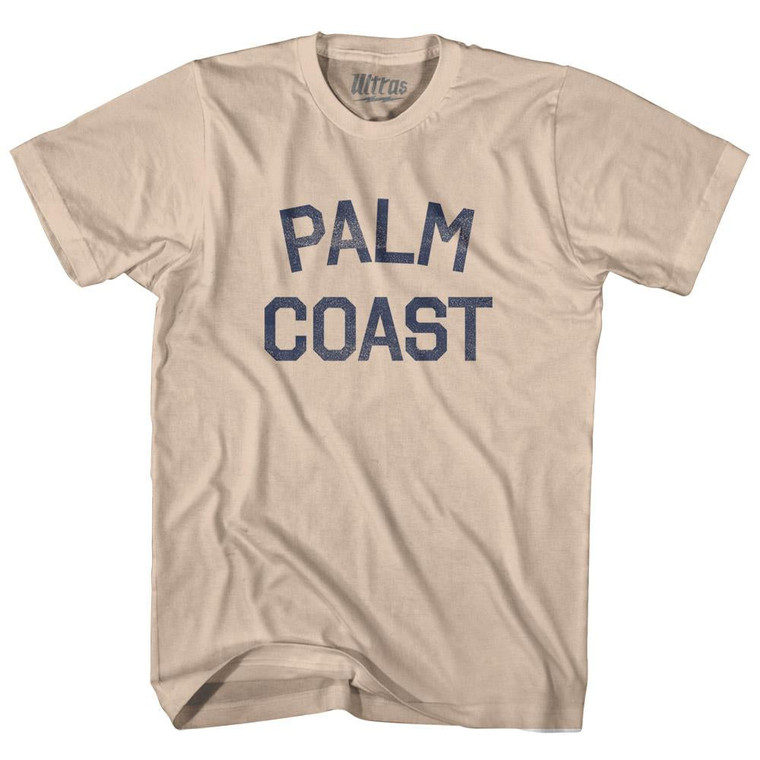 Florida Palm Coast Adult Cotton Vintage T-Shirt - Creme