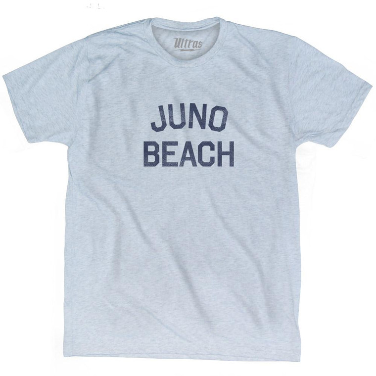 Florida Juno Beach Adult Tri-Blend Vintage T-Shirt - Athletic White