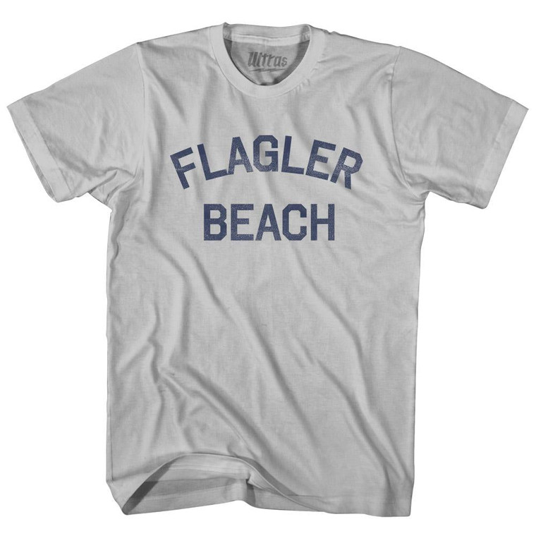 Florida Flagler Beach Adult Cotton Vintage T-Shirt - Cool Grey