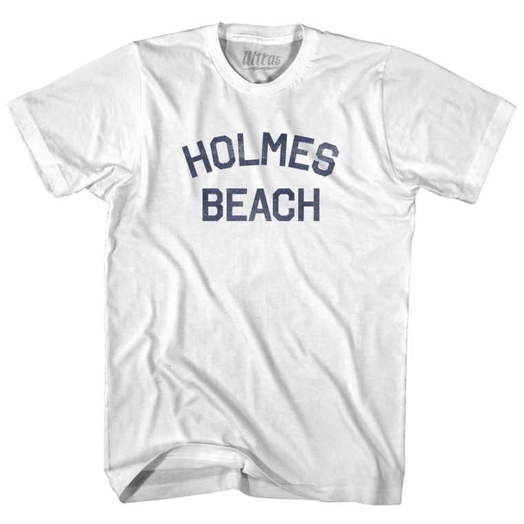 Florida Holmes Beach Womens Cotton Junior Cut Vintage T-shirt - White