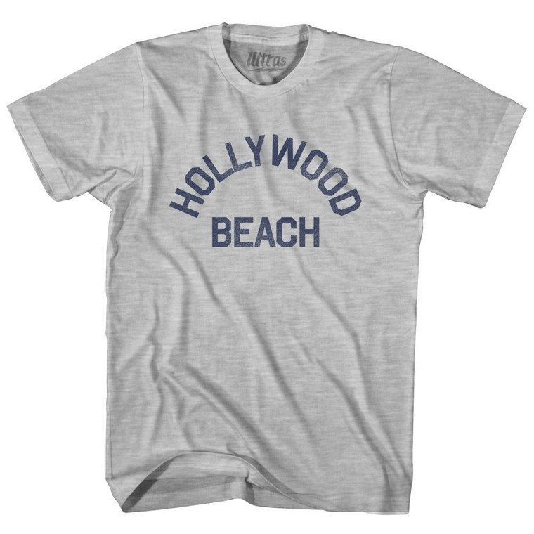 Florida Hollywood Beach Youth Cotton Vintage T-Shirt - Grey Heather