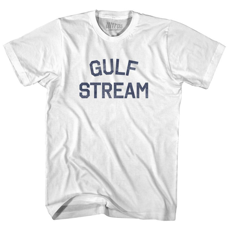 Florida Gulf Stream Womens Cotton Junior Cut Vintage T-shirt - White