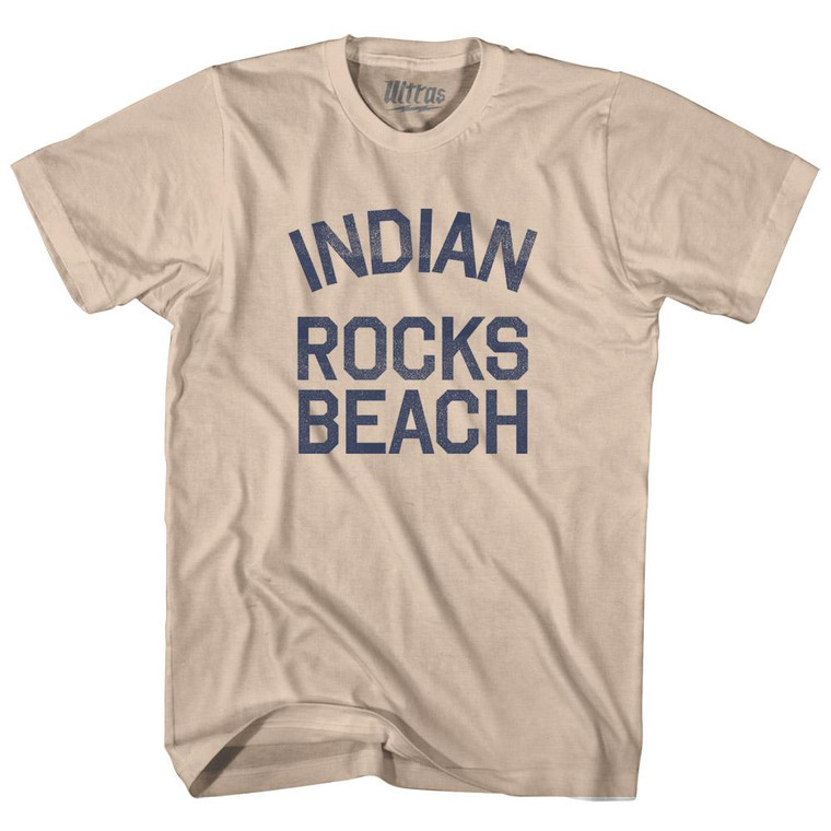 Florida Indian Rocks Beach Adult Cotton Vintage T-Shirt - Creme