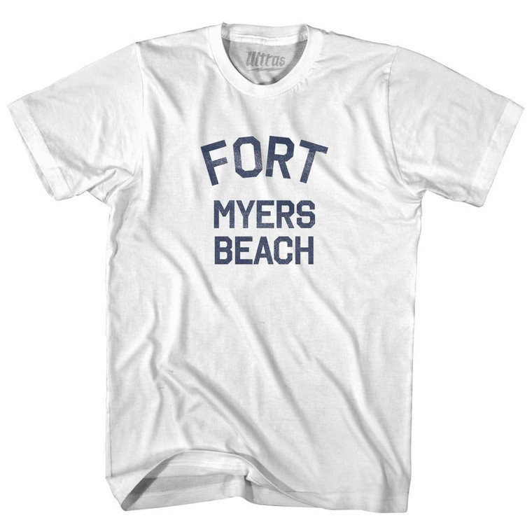 Florida Fort Myers Beach Adult Cotton Vintage T-shirt - White