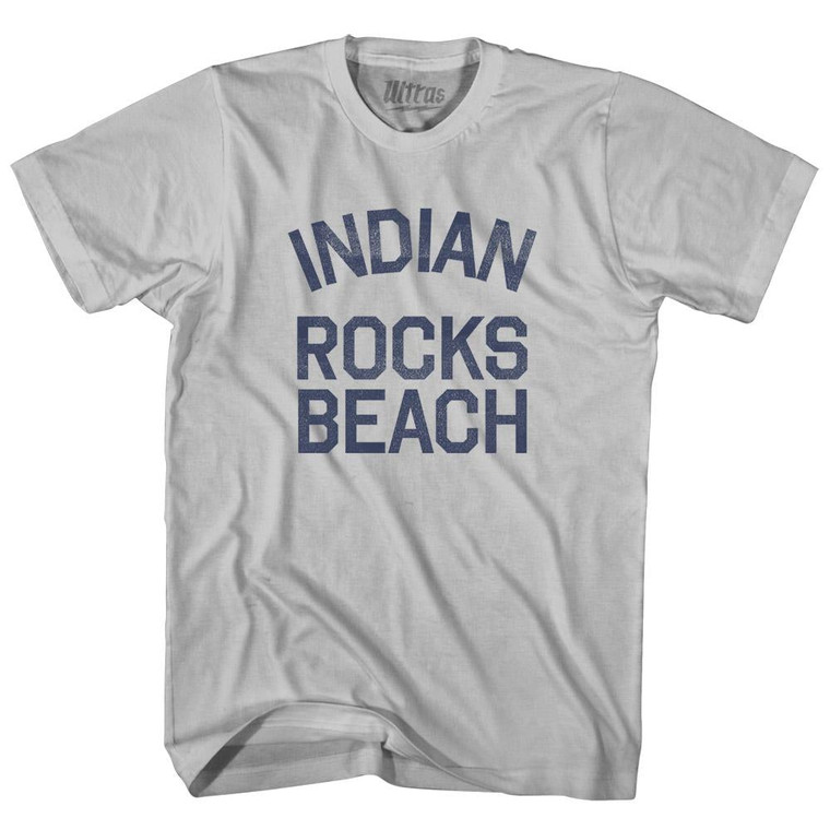 Florida Indian Rocks Beach Adult Cotton Vintage T-Shirt - Cool Grey