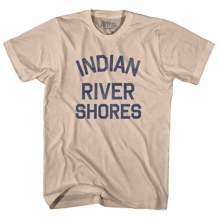 Florida Indian River Shores Adult Cotton Vintage T-Shirt - Creme