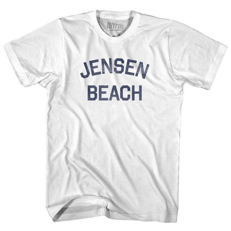 Florida Jensen Beach Adult Cotton Vintage T-shirt - White