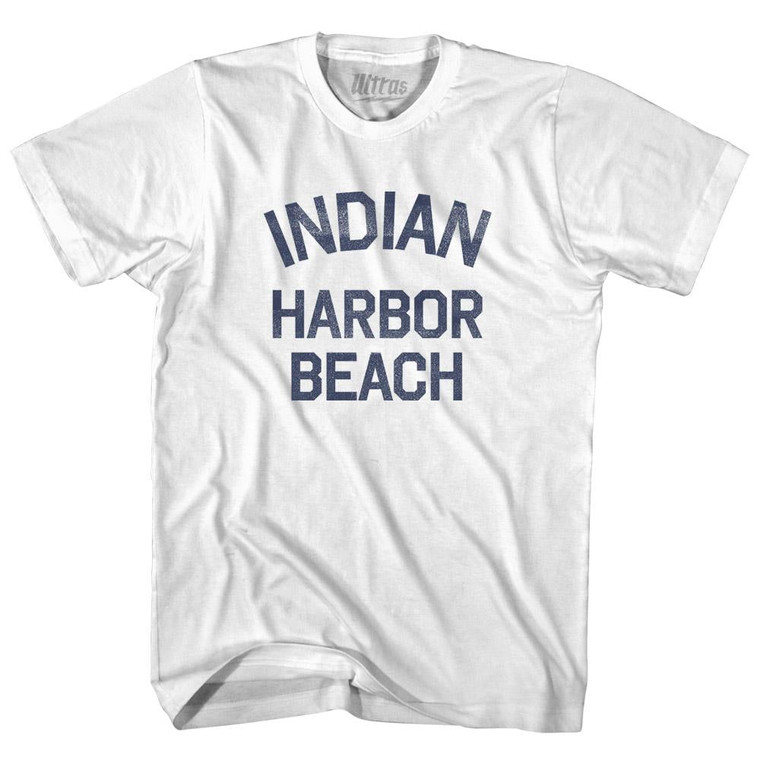 Florida Indian Harbour Beach Womens Cotton Junior Cut Vintage T-shirt - White
