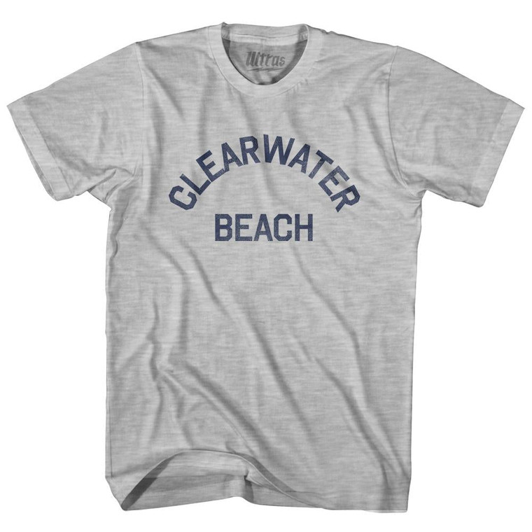 Florida Clearwater Beach Adult Cotton Vintage T-Shirt - Grey Heather