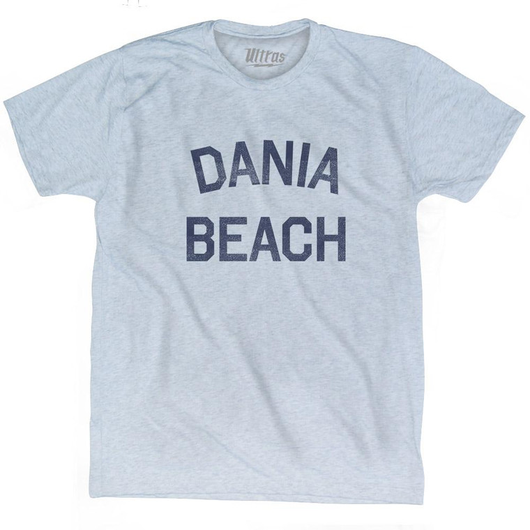 Florida Dania Beach Adult Tri-Blend Vintage T-Shirt - Athletic White