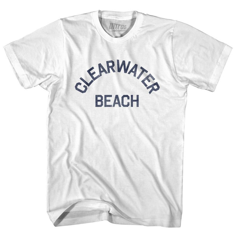 Florida Clearwater Beach Womens Cotton Junior Cut Vintage T-shirt - White