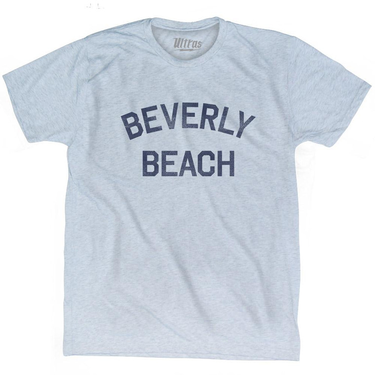 Florida Beverly Beach Adult Tri-Blend Vintage T-Shirt - Athletic White