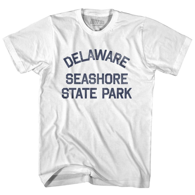 Delaware Delaware Seashore State Park Adult Cotton Vintage T-shirt - White