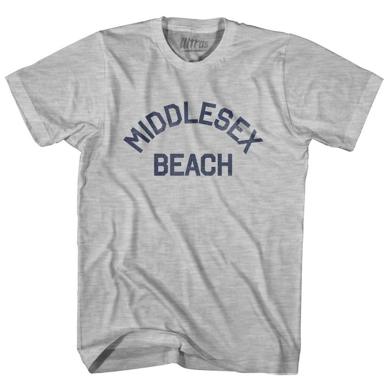 Delaware Middlesex Beach Adult Cotton Vintage T-Shirt - Grey Heather